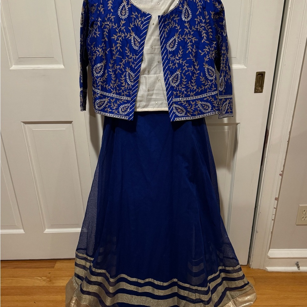 Biba Wm’s Viscose & Polycotton Straight Salwar Kameez Dupatta Suit Set - Size 36